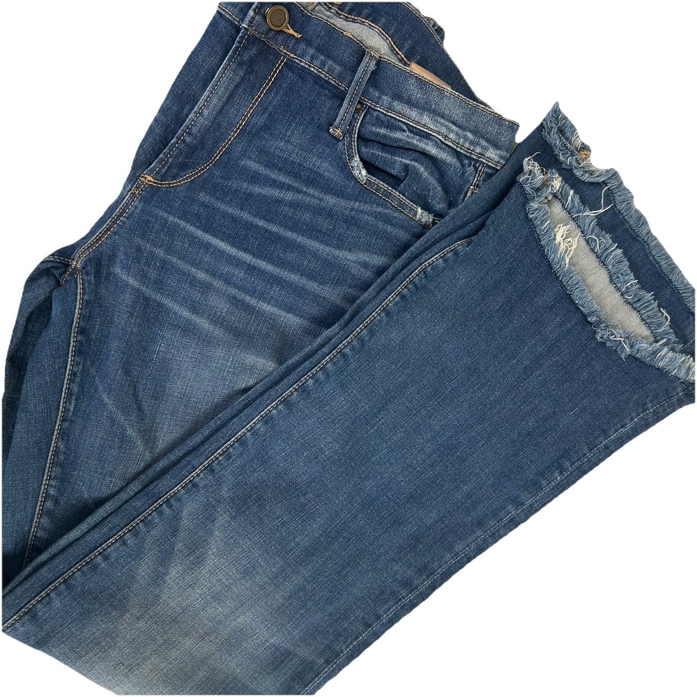 Driftwood Anthropologie Eva Floral Embroidered Mid Rise Stretch Flare Jeans 31 - Picture 12 of 12